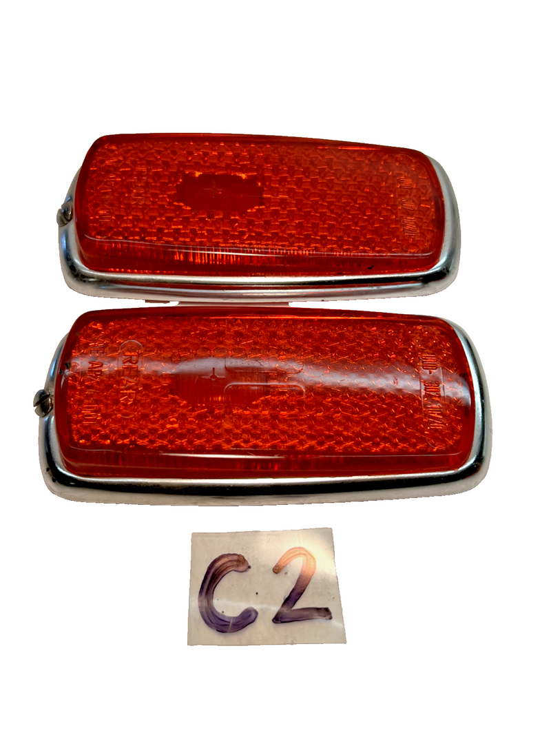 OEM VINTAGE MERCEDES BENZ ULO 302 10/20 REAR SIDE MARKER LENS SAE AP2 DOT C2-49