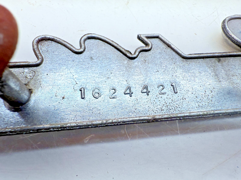 OEM GM Cadillac 1980 - 1992 Grille Script Emblem 1624421 Metal E6-3