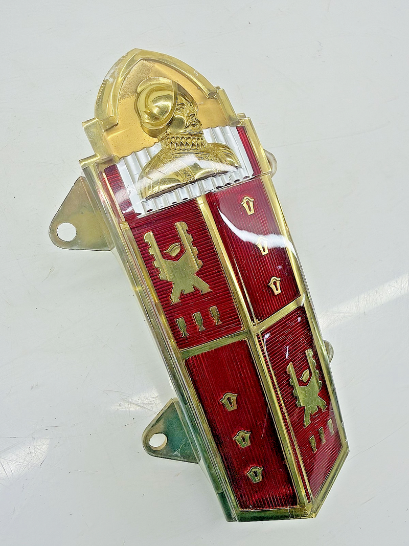 Rare NOS ORIGINAL 1950 De Soto Plastic Hood Emblem OEM Desoto C49-32