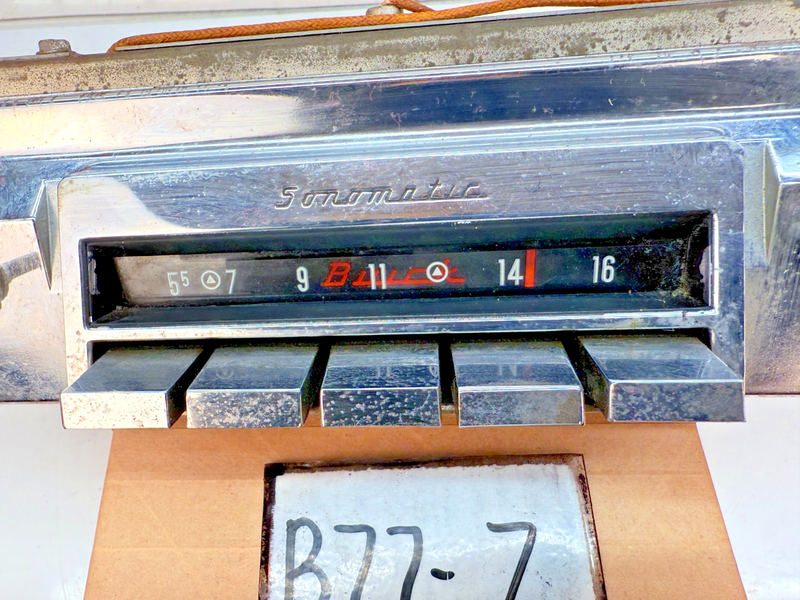 1959 Buick Sonomatic Push Button AM Radio Bezel GM 981968 B77-7