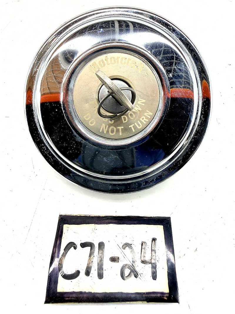 NOS Ford GM Chrysler Motorcraft Vented Locking Chrome Gas Cap XO-1906 C71-24