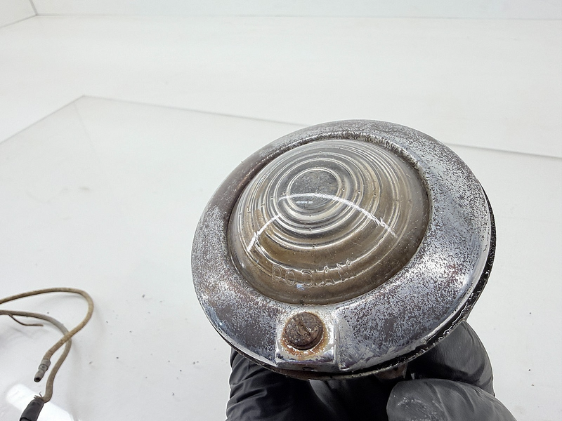 Original Jeep Willys DODAM PAIR Parking Turn Signal Lights Lens Bezels C46-47