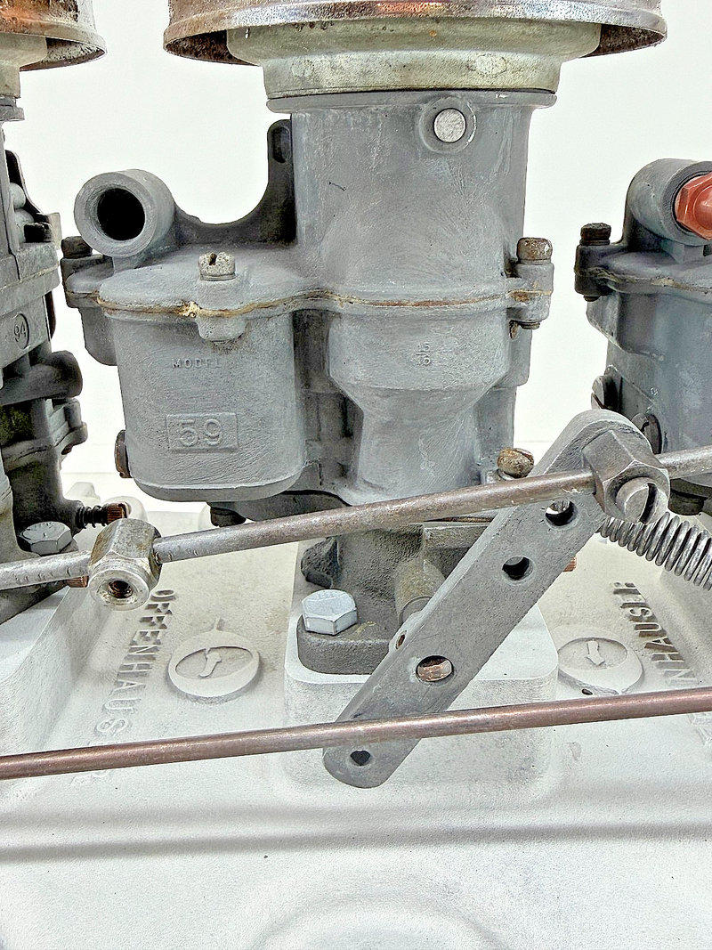 1956 1957 Offenhauser 3615 Tri-Power Intake Manifold Dodge Red Ram Hemi 315 325
