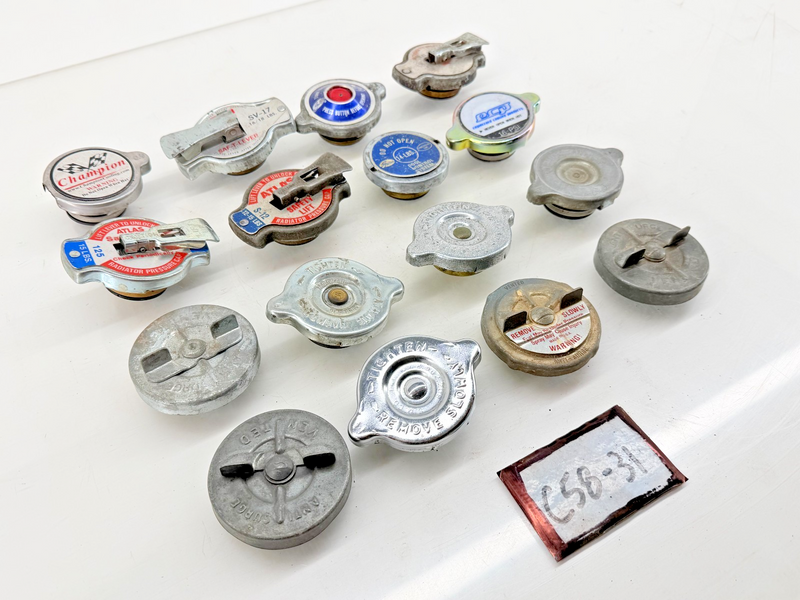 (12) Vintage LOT of 1960's FORD Radiator Caps Chevy Dodge Camaro Mustang C58-31