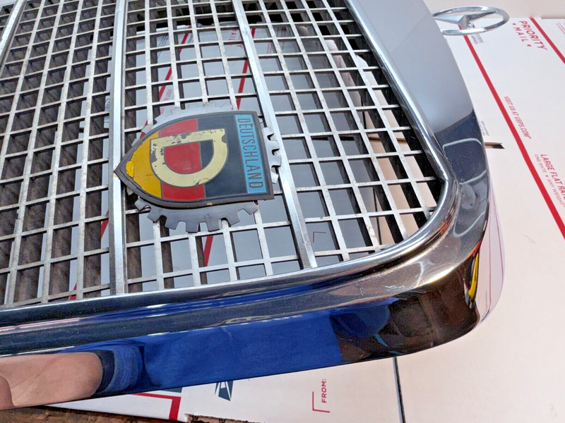 NOS? OEM Mercedes W108 W109 Radiator Shroud Guard Grill Radiator Cowl Emblem P1