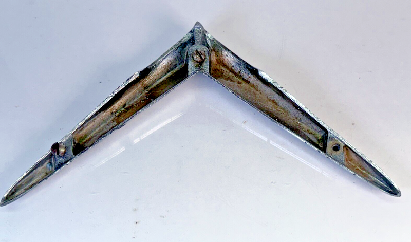 1948 - 1951 Cadillac Chrome Trunk Emblem "V" KAY 48 49 50 51 CADDY B13-17