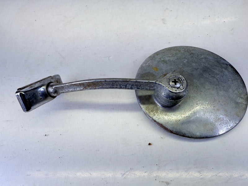 Vintage ROBERK 4" Clamp On Door RAT ROD ROUND Mirror **GREAT PATINA** C27-27
