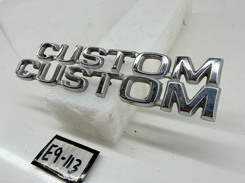 OEM 1980 - 1986 Ford F150 F250 F350 Custom Name Plate Emblems E0TB-16B114-CC E9