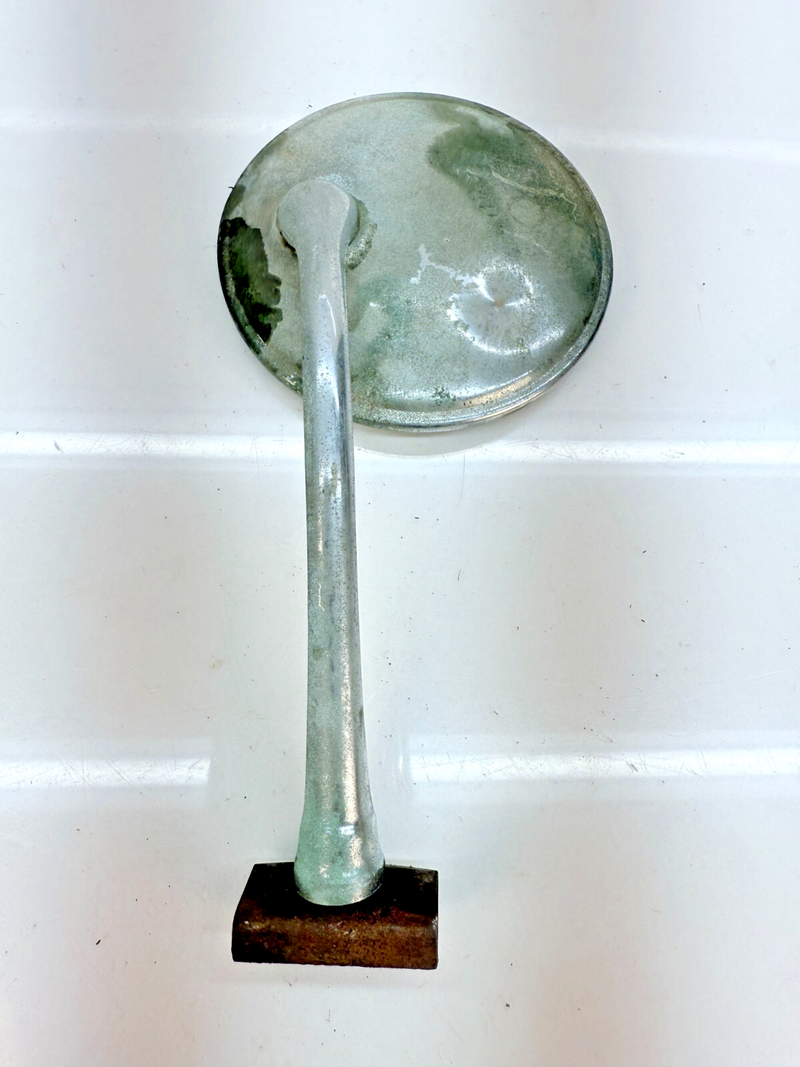 Vintage Clamp On Door RAT ROD ROUND Mirror B65-38