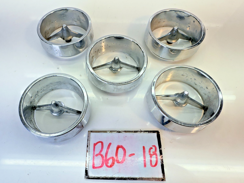 (5) 1963 63 Chevrolet Impala Tail Light Chrome Trim Ring Ornament B60-18