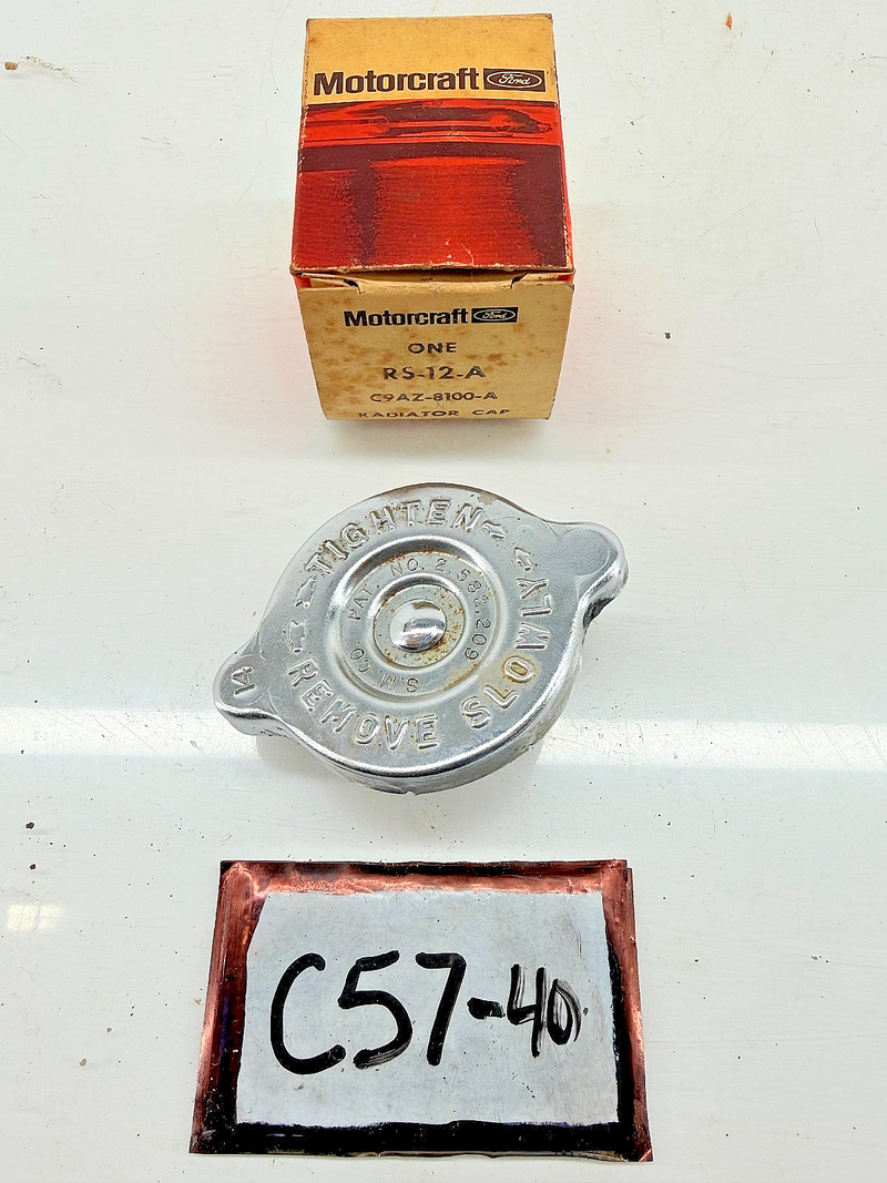 NOS 65 72 Ford Galaxie Fairlane Torino Thunderbird Radiator Cap C9AZ-8100-A C57