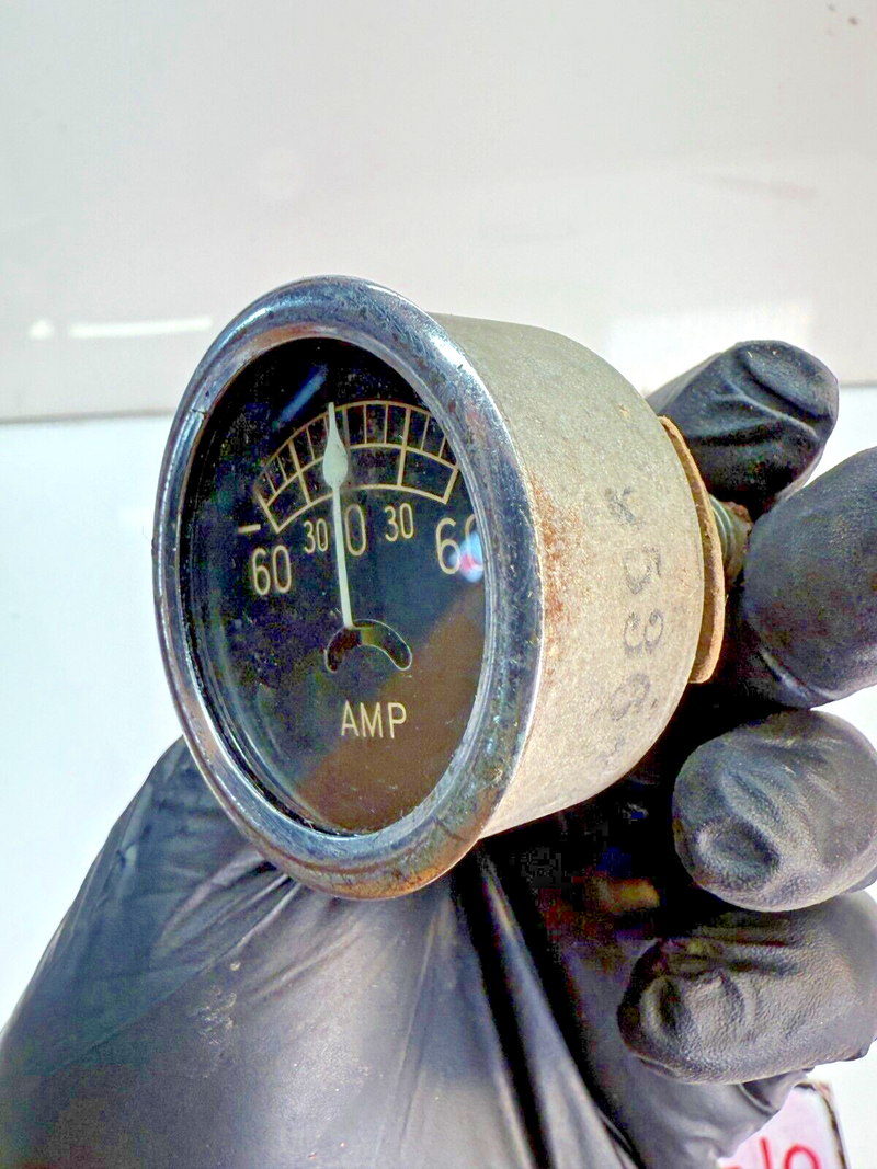 Vintage AMPERES Gauge 60-30-0-30-60 AMP Part Number 95397 B8-10