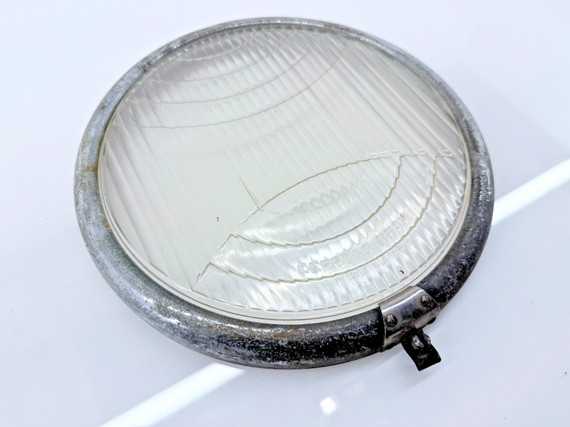 Vintage OEM CM Hall Lamp Co Depress Beam Auto Headlamp & Trim Ring Bezel C33-4