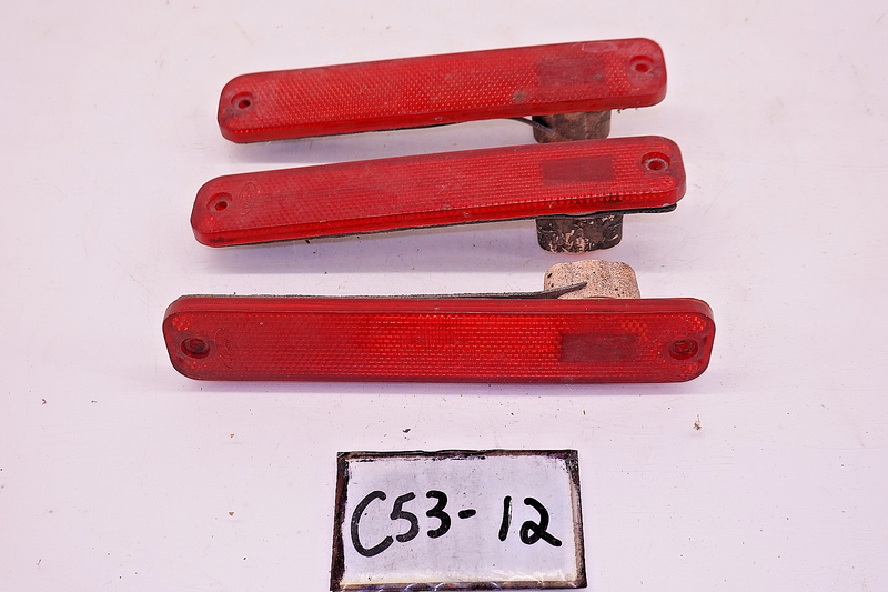 (3) OEM 1973 - 1979 Ford Truck Bronco Red Marker Lights SAE AP2 73TK 1978 C53-12