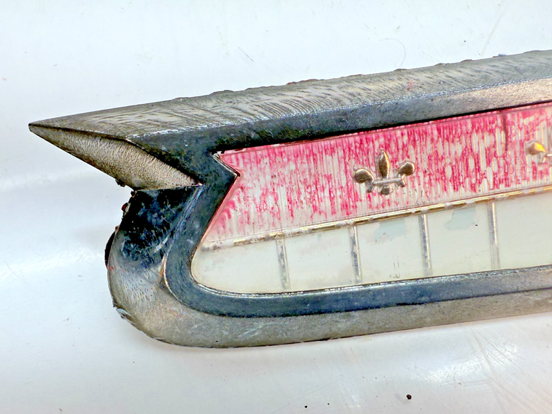 OEM 1958 CHEVROLET PASSENGER 6 CYLINDER HOOD EMBLEM 3750379 B75-35