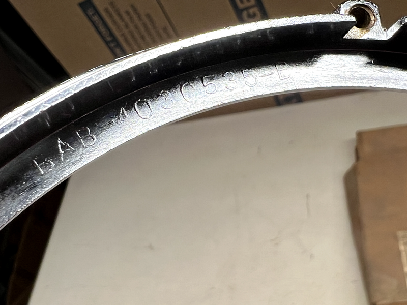 NOS 1955-1957 FORD THUNDERBIRD CHROME PORTHOLE RING BAB-4030535-B 24681 TRIM B7