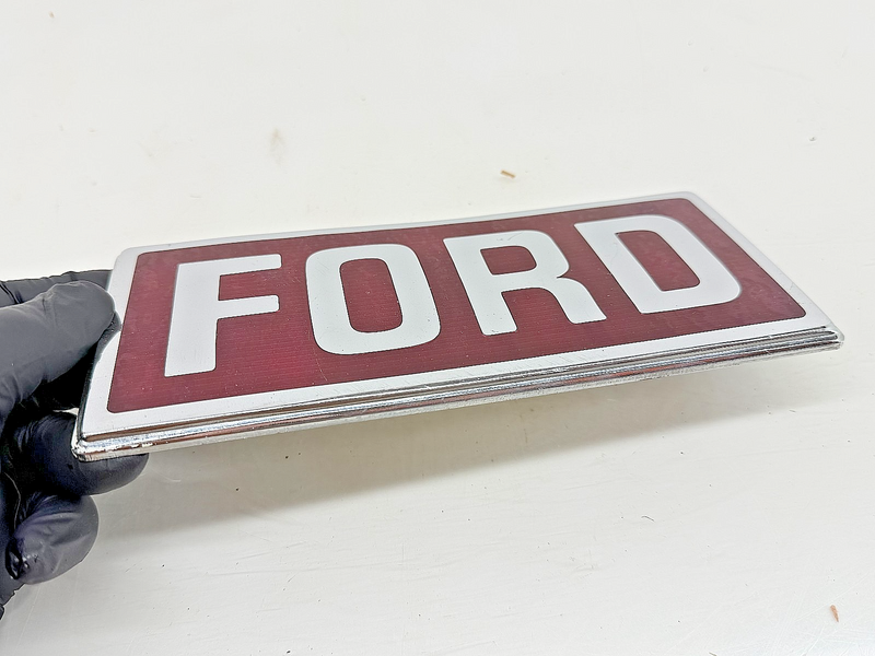 Vintage ORIGINAL Ford Chrome Emblem Badge MAN CAVE RAT ROD C66-21