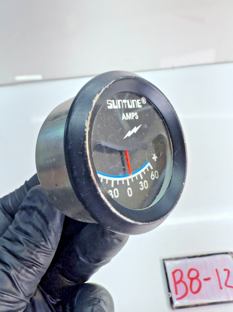 Vintage Suntune Amp meter 2” Gauge Ammeter Iluminated B8-12