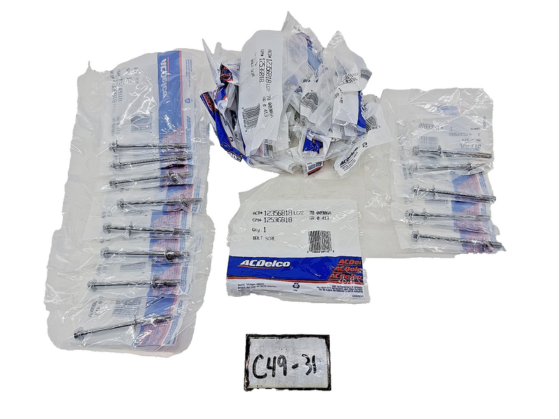 (36) NOS GM Performance Valve Cover Bolt  Kit C4 Corvette Chrome 12356818 C49-31