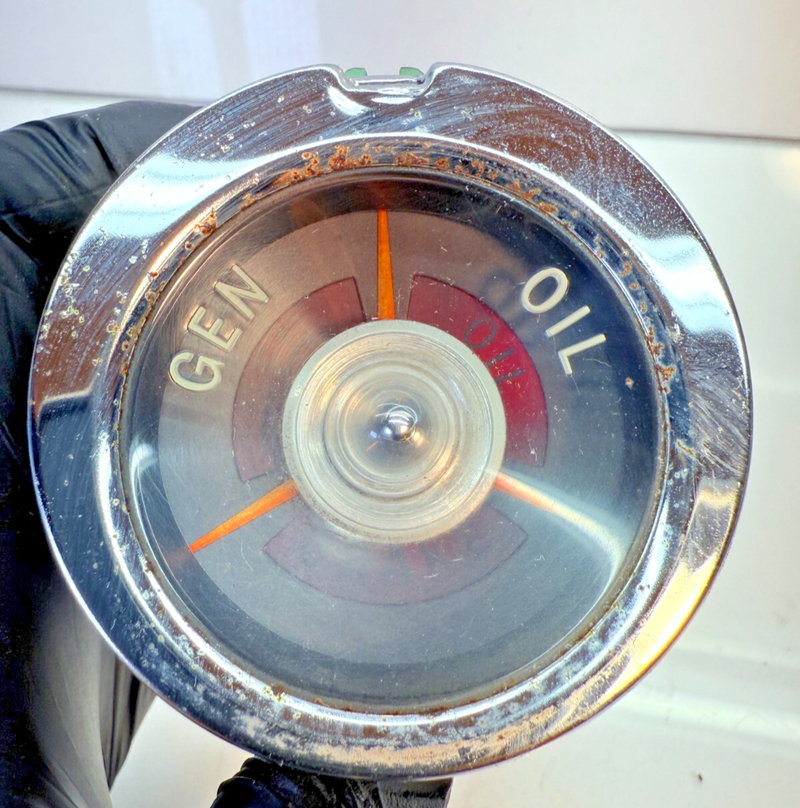OEM Vintage 1959 1960 Chevy Impala El Camino Generator / Oil Gen Gauge 60 B44-21