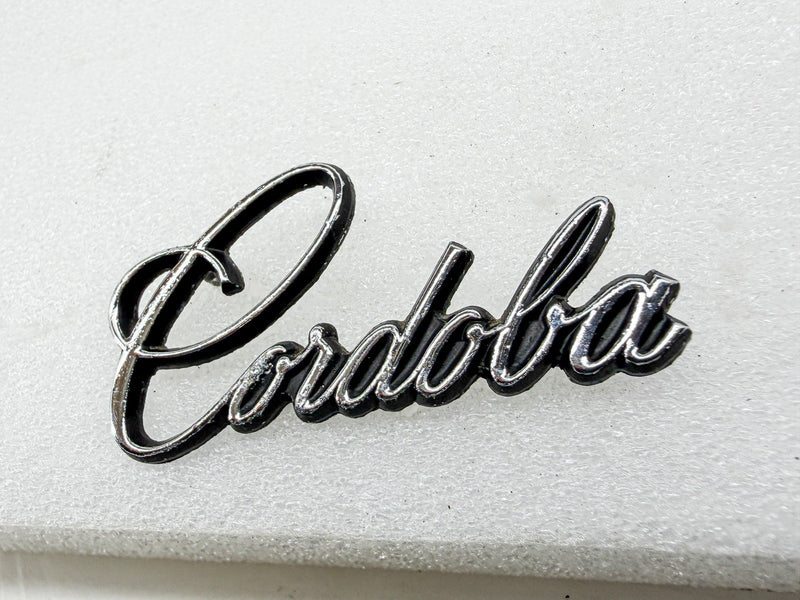 OEM 1975 - 1979 CHRYSLER CORDOBA FENDER EMBLEM MOPAR 3832109 E10-89
