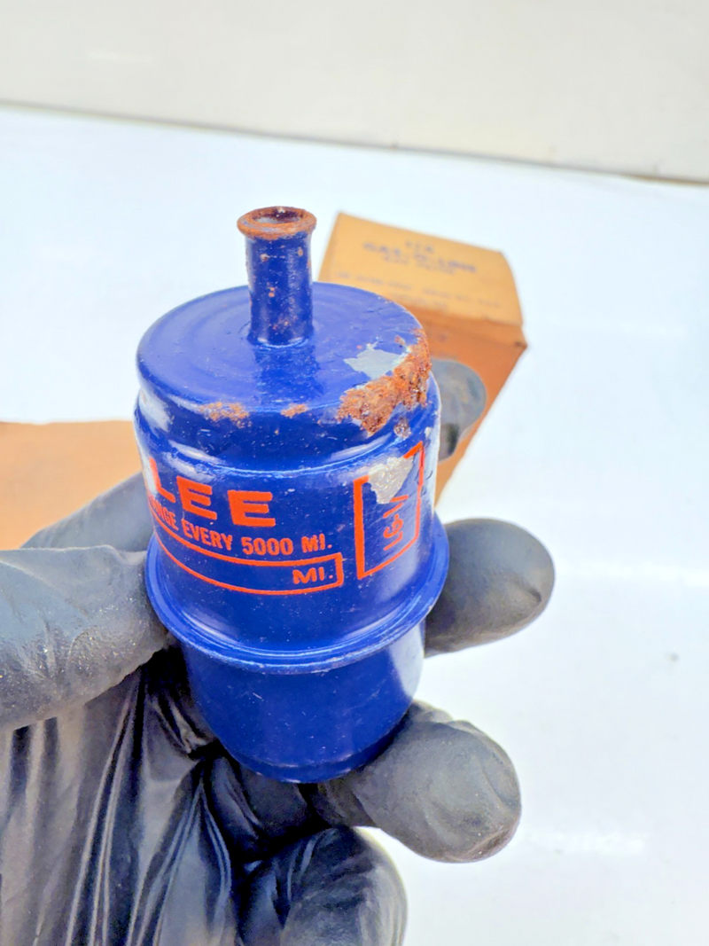 (1) NOS Lee LG-1/4 LG1/4 In-Line Fuel Filter Kit 1956 CHEVROLET B80-29