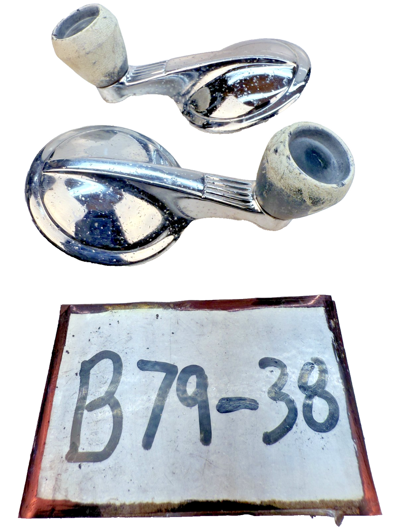 OEM 1958-1964 Impala Belair Chrome Vent Window Crank Handle PAIR 59 61 62 B79-38