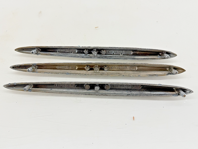 (3) OEM 1963 Mercury Comet Rear Fender Spears Trim 221 260 Convertible C66-31