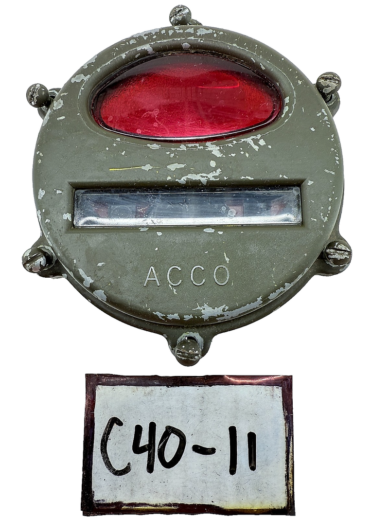 OEM 1950s Kaiser Willy M38 MC Jeep Rear Stop Light Turn Signal Lens Cover C40-11