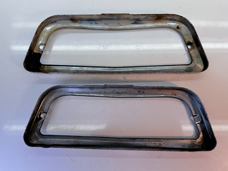 OEM 1960 Chevrolet Impala Parking Light Lamp Chrome Bezel Set 1853-39 60 B60-37