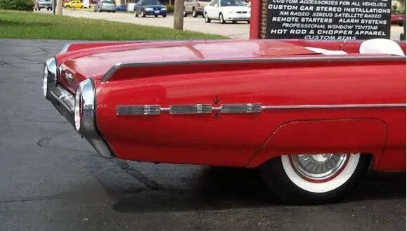 Original 1962 Ford Thunderbird Deluxe Rear Set CHROME Side Trim Molding *CLEAN*