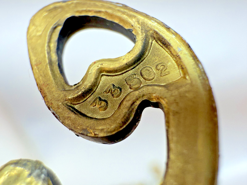 OEM Buick Sun Coupe PAIR of Gold Emblems 1972 Quarter Panel Sail Badge E5-41