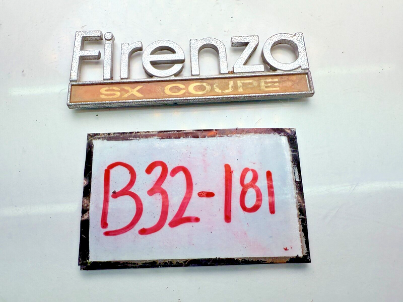 OEM OLDSMOBILE FIRENZA SX COUPE TRUNK CHROME EMBLEM BADGE SIGN 1982 82 B32-181