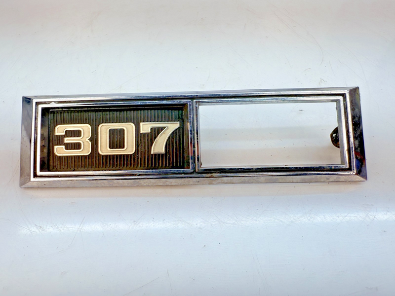 1968 1969 Chevy Impala 307 Emblem Chevrolet Fog Light Frame 3920873 E6-31