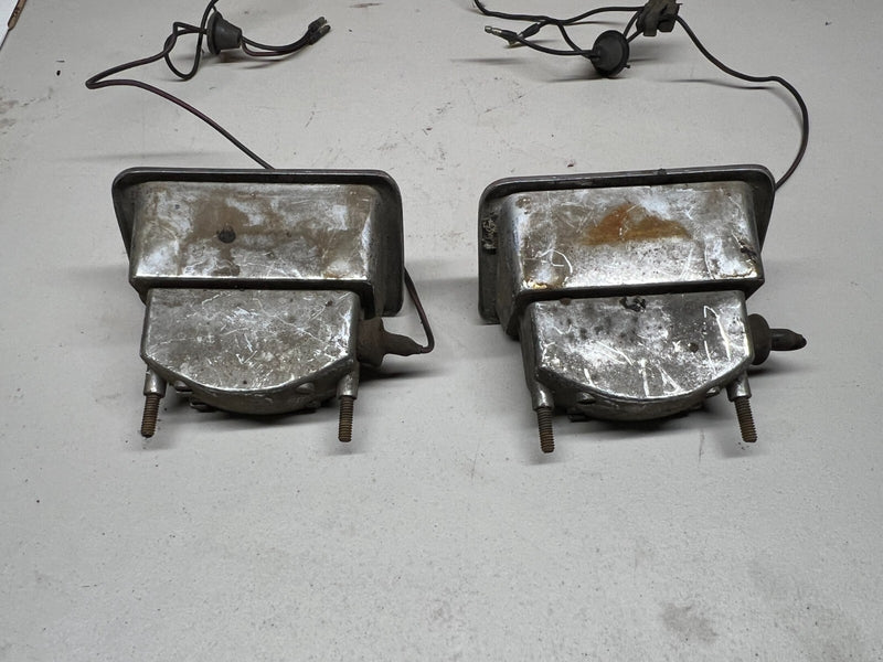 FORD THUNDERBIRD REAR BUMPER BACKUP LIGHT HOUSINGS 1961-1963 OEM U1A-B3