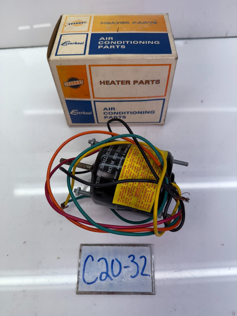 NOS USA EVERHOT M882 BLOWER MOTOR HEATER AC UNDER DASH 12 VOLT ELECTRIC C20-32