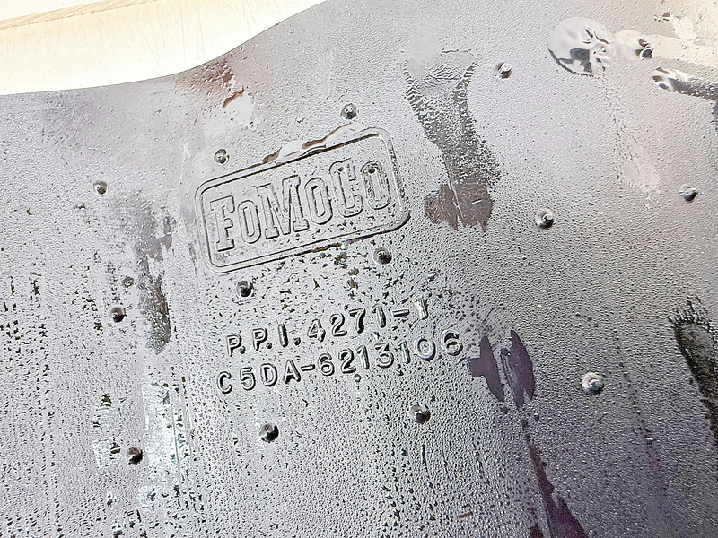 NOS 1965 FORD GALAXIE FALCON FAIRLANE 1-PIECE FULL REAR FLOOR MAT C5AZ-6313106-H