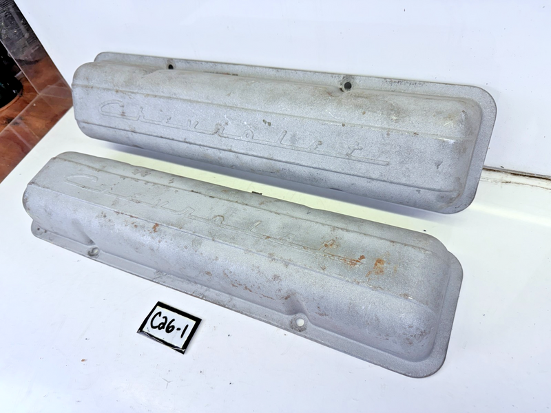 VINTAGE 1955 1956 1957 1958 1959 CHEVROLET SCRIPT VALVE COVERS CHEVY C26-1