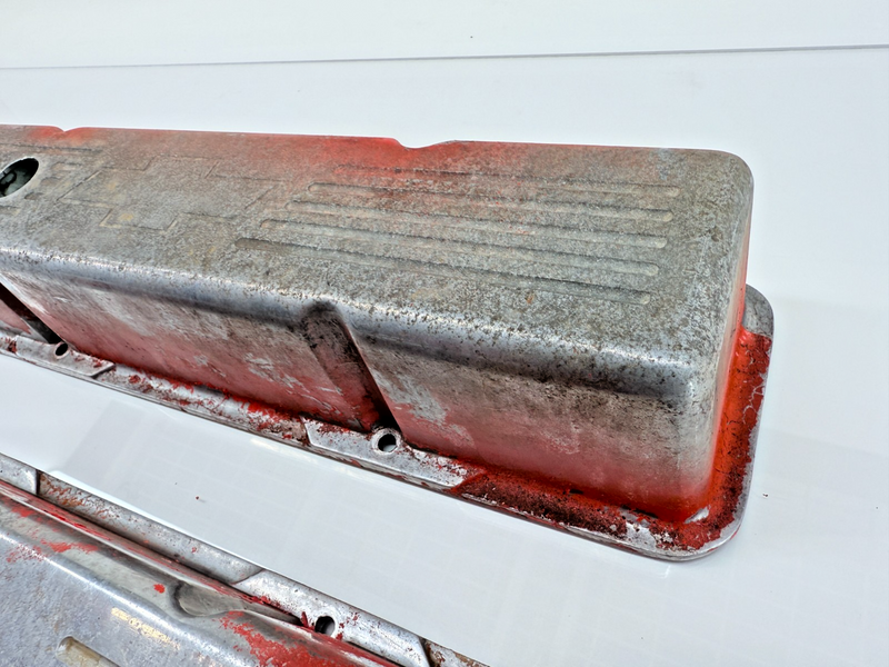 Billet Spec Valve Covers Tall Aluminum Polished Bowtie Chevy SB Pair U5B-22