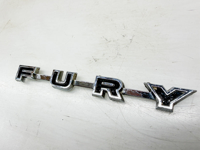 OEM 1965 1966 PLYMOUTH FURY FENDER LETTER EMBLEM MOPAR 2483444 E10-90
