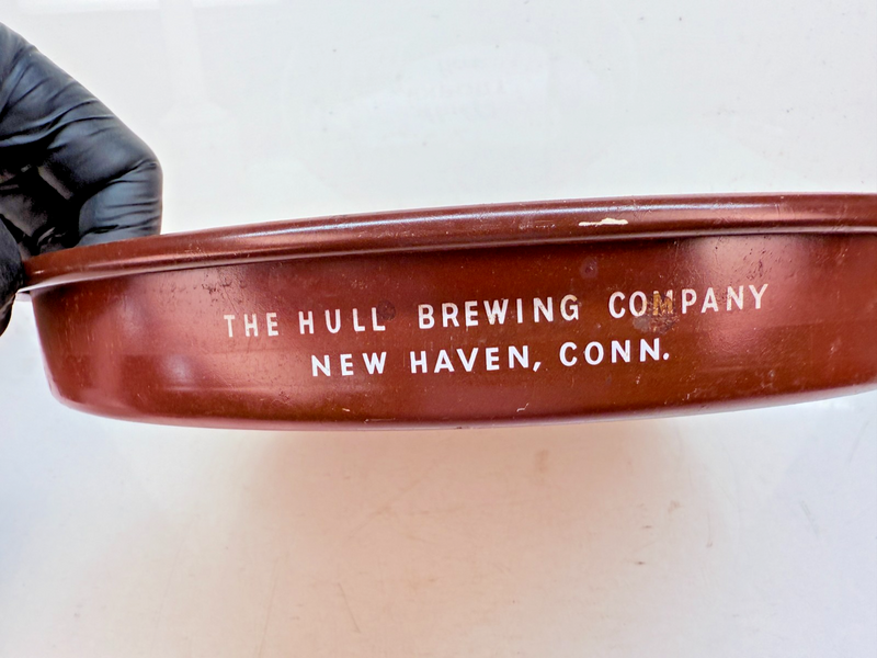 Vintage ORIGINAL 1950's Hulls Export Beer Metal Serving Tray Mancave BAR Tray-6