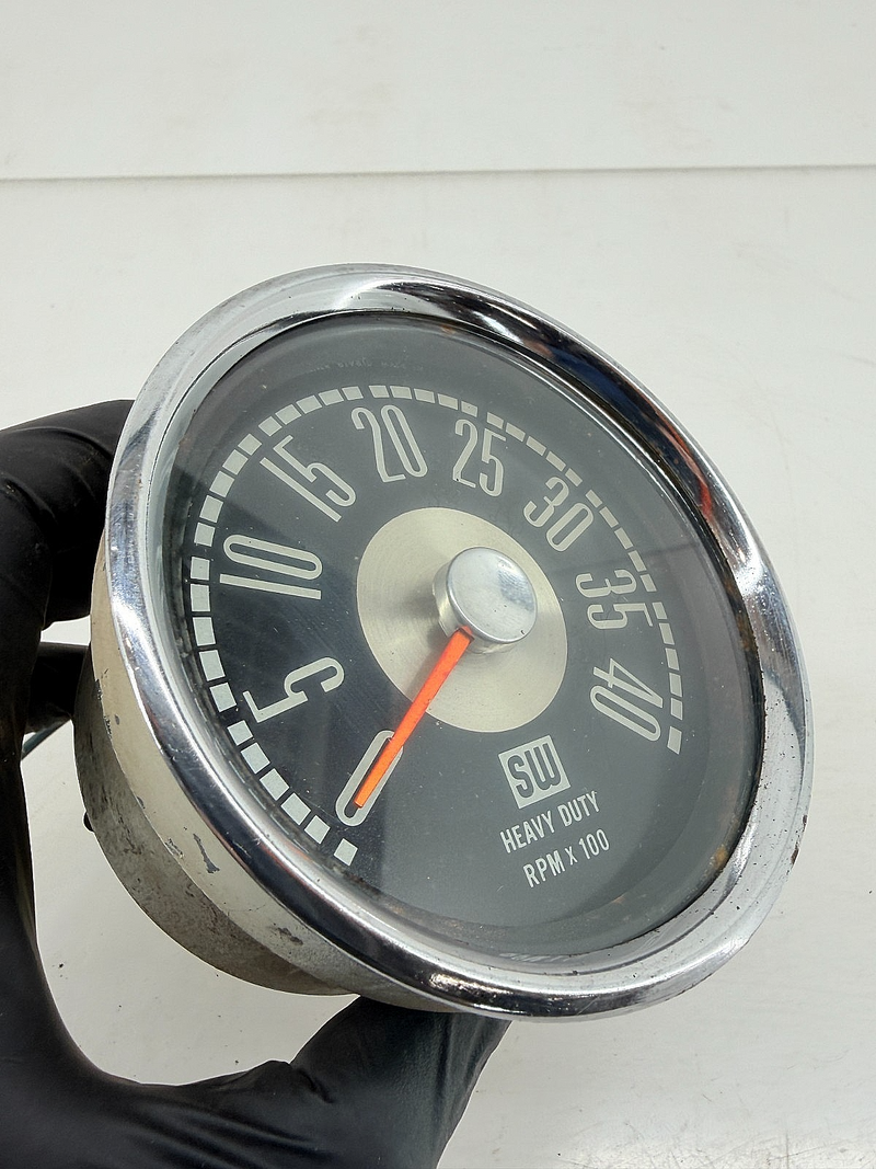 Vintage Stewart Warner Ford Truck / Bronco Tachometer 4K RPM C7TF 17360D C68-42