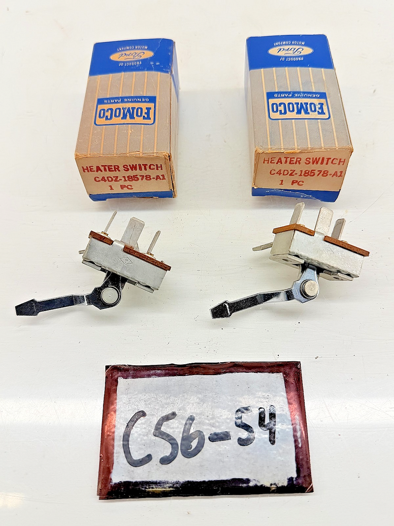(1) NOS 1964 - 1967 MUSTANG FALCON RANCHERO HEATER SWITCH C4DZ-18578-A1 C56-54