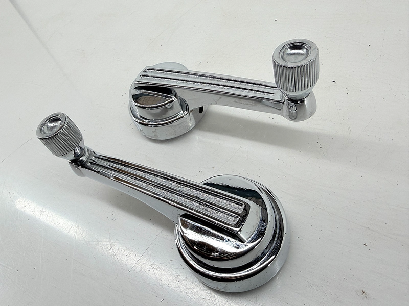 OEM 1965 1966 1967 Ford Mustang Chrome Interior Window Cranks C67-89