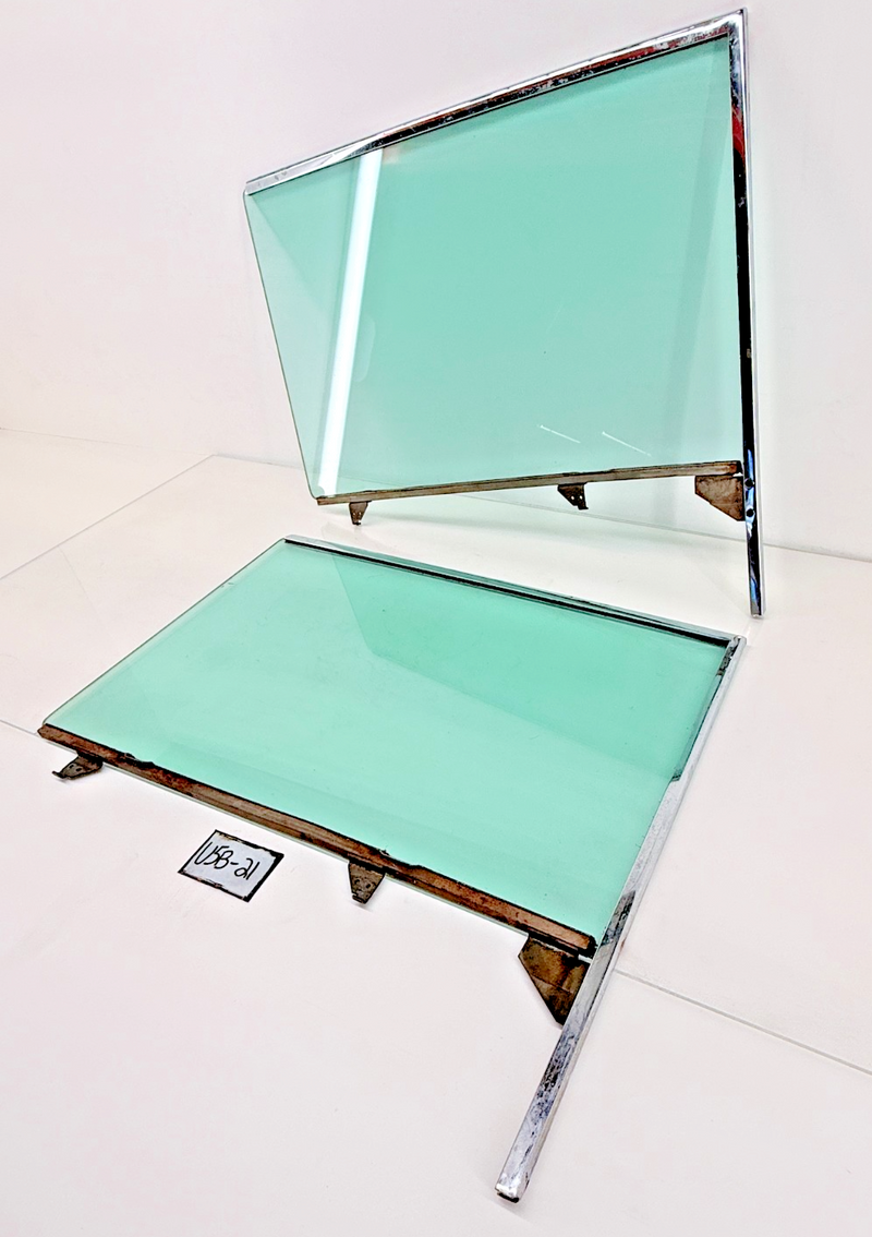 ORIGINAL 1955 1956 1957 CHEVY Bel Air SET Side Door CHROME Frame & Glass U5B-21