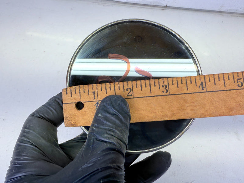 Vintage ROBERK 4" Clamp On Door RAT ROD ROUND Mirror **GREAT PATINA** C27-27
