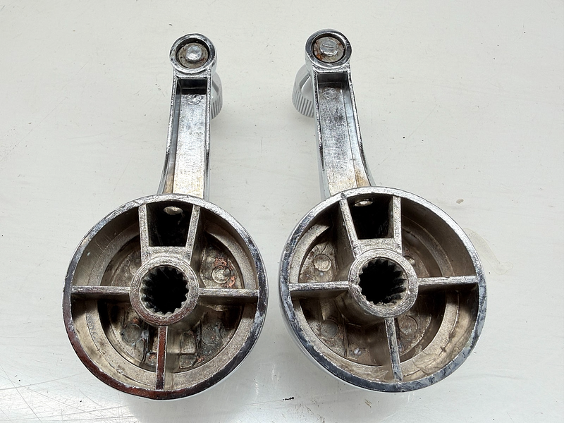 OEM 1965 1966 1967 Ford Mustang Chrome Interior Window Cranks C67-89