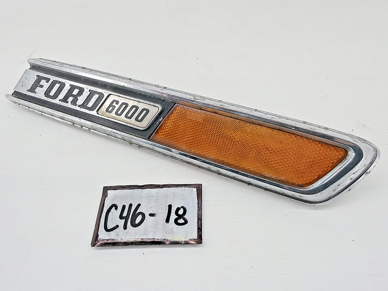 OEM 1968 - 1972 Ford RH CAB SIDE FORD 6000 REFLECTOR EMBLEM ORNAMENT C46-18