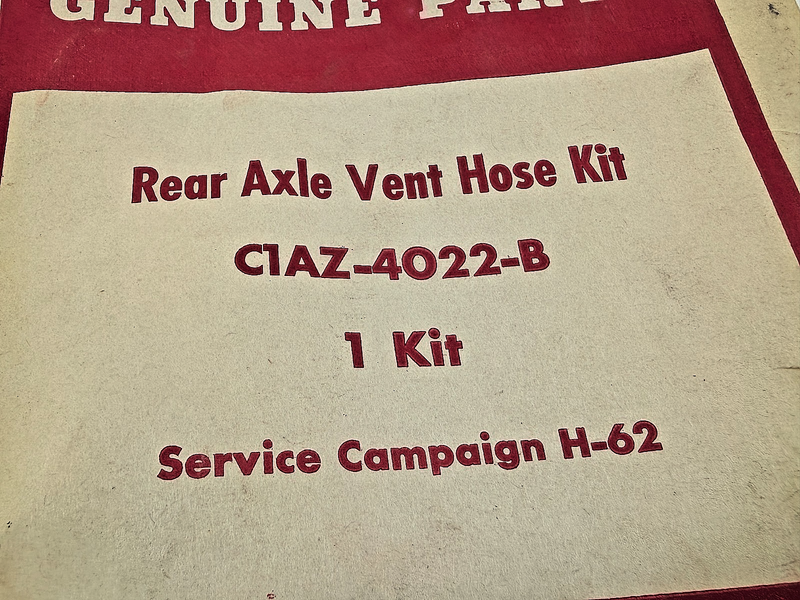 NOS 1960 - 1963 Ford Galaxie Mercury 1961 T-Bird REAR AXLE VENT HOSE KIT C57-49