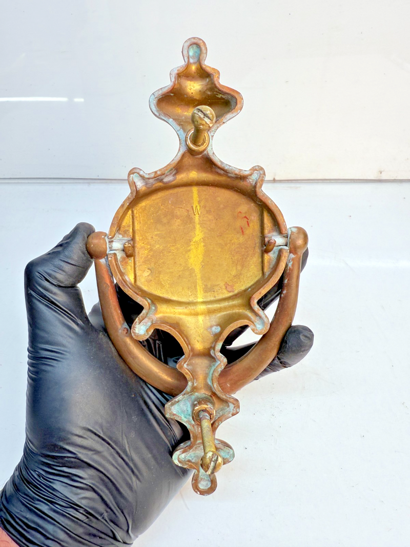 VINTAGE ANTIQUE BRASS TRADITIONAL DOOR KNOCKER 9" B68-15